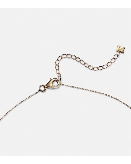 Mateo White 14Kt Dot Necklace With Malachite And Diamond