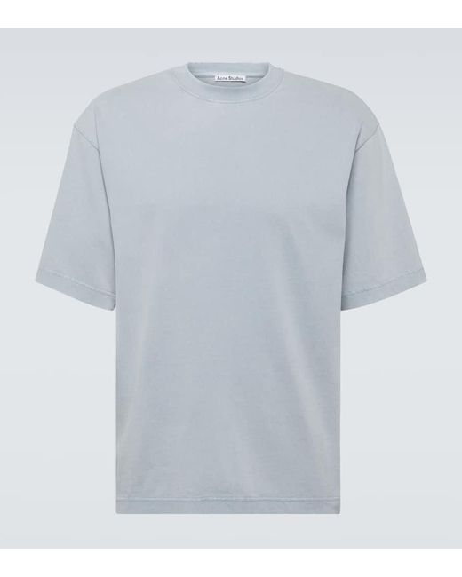 T-shirt in jersey di cotone di Acne in White da Uomo