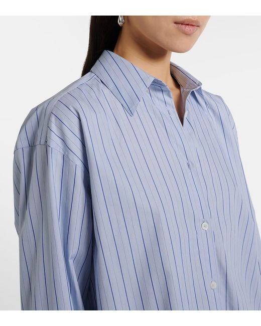 Totême  Blue Striped Cotton Shirt