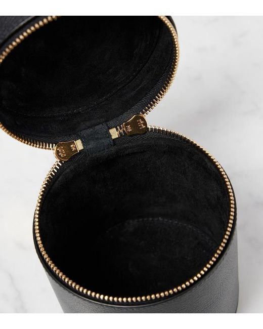 Alaïa Black Cube Mini Leather Vanity Bag