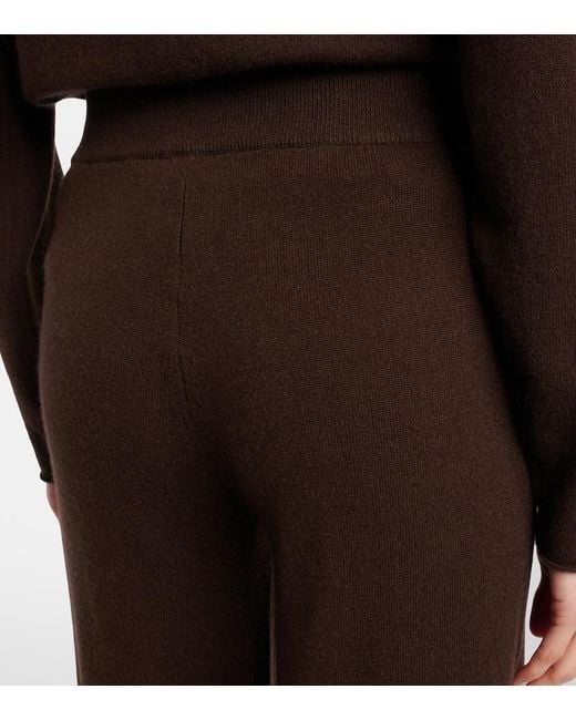 Jardin Des Orangers Brown Wool And Cashmere Wide-Leg Pants