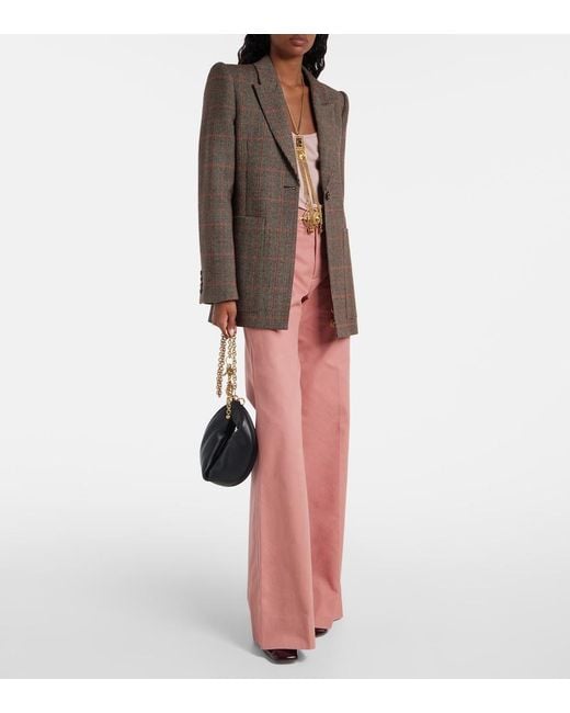 Chloé Pink Logo Ribbed-Knit Cotton Jersey Tank Top