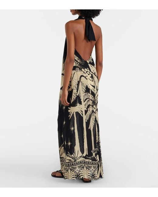 Johanna Ortiz White Musical Flower Floral Silk Maxi Dress
