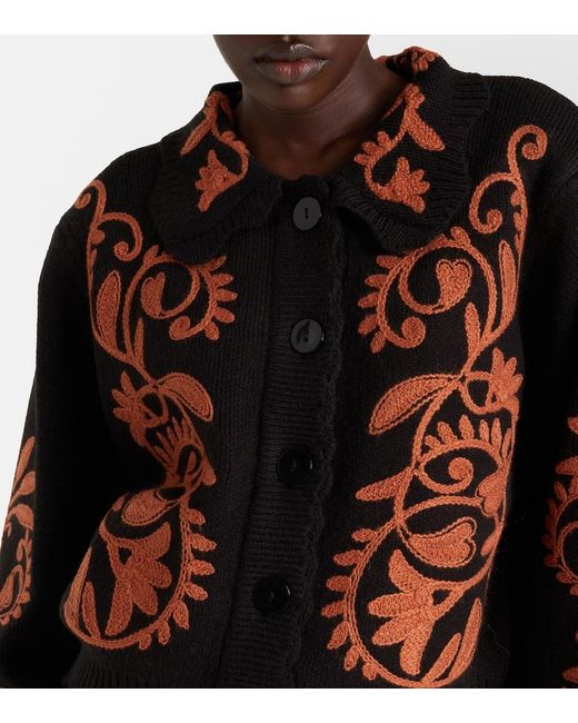 Farm Rio Black Bestickter Cardigan Cornely Ainika