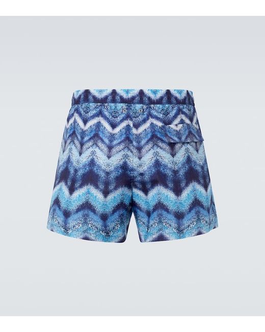 Missoni Bedruckte Badeshorts in Blue für Herren