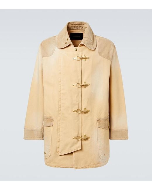 Wales Bonner Natural Sierra Corduroy-Trimmed Canvas Jacket for men