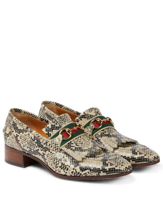 Gucci Multicolor Loafers aus Leder