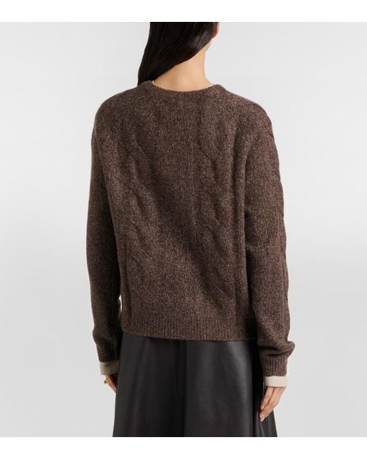Lisa Yang Brown Gwyneth Cashmere And Silk Cardigan