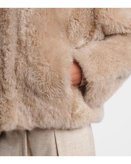 Yves Salomon Natural Shearling Jacket