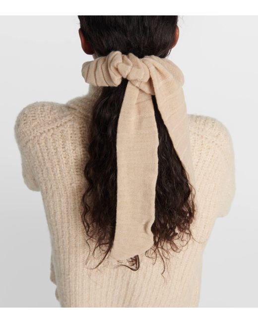 Loro Piana Natural Cocooning Cashmere Scrunchie