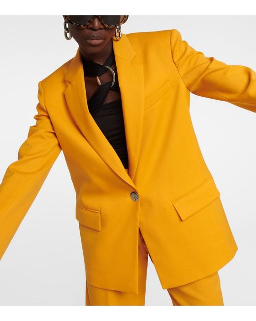 The Attico Orange Bianca Wool-Blend Blazer