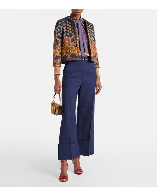 Valentino Blue Voyage Imaginaire Cotton Jacket