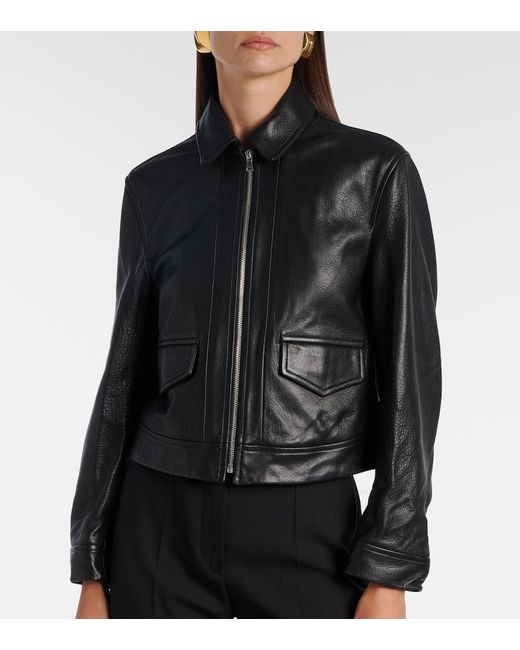 Nour Hammour Black Layne Leather Jacket