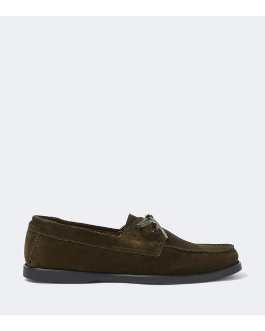 Saman Amel Green City Moc Suede Moccasins for men