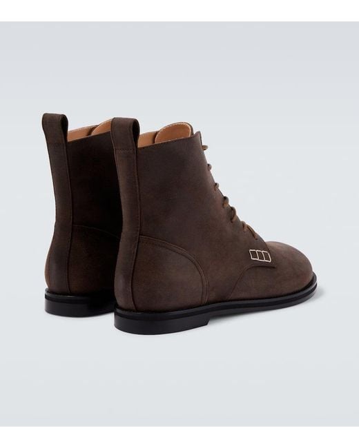 J.W. Anderson Brown Leather Lace-Up Boots for men