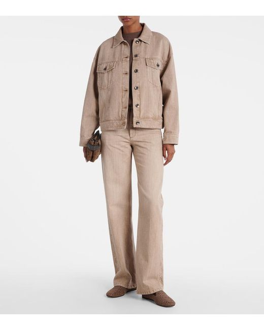 Brunello Cucinelli Brown Embellished Suede Loafers