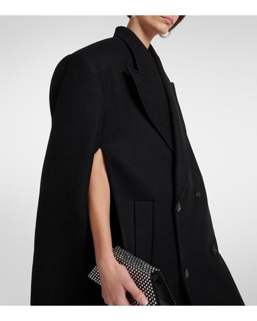 Wardrobe NYC Black Double-Breasted Virgin Wool Cape