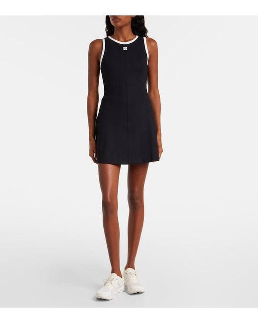 Tory Burch Black T Monogram Jersey Tennis Dress
