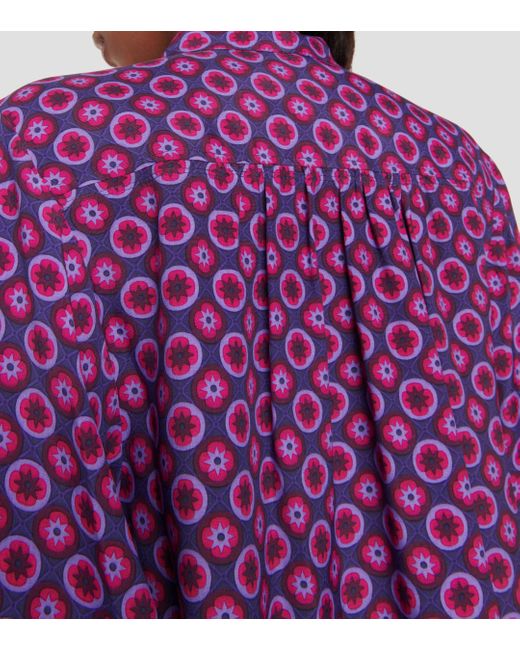 A.P.C. Purple Mathilde Printed Shirt Dress