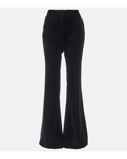 Pantaloni bootcut in velluto di Nina Ricci in Blue