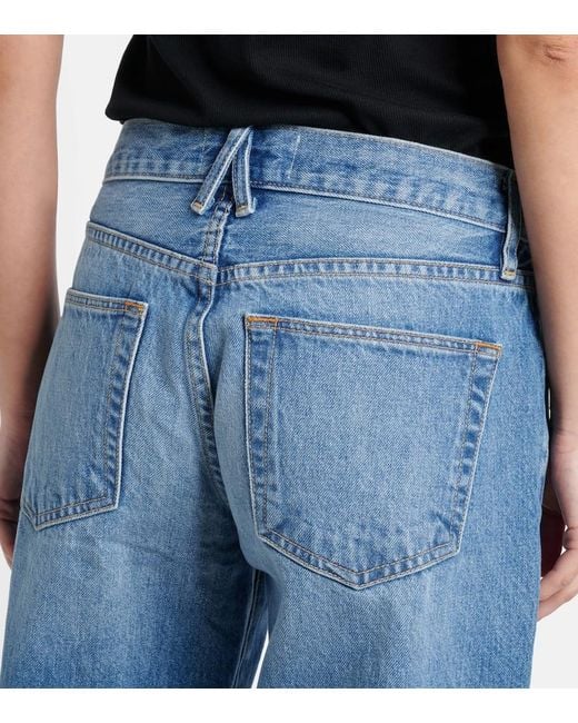SLVRLAKE Denim Blue Ellie Low-Rise Wide-Leg Jeans