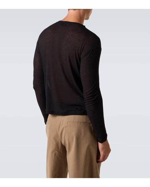 Miu Miu Black Logo Cotton Jersey T-Shirt for men