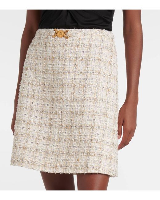 Versace Natural Flared Mini Skirt