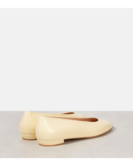 Gianvito Rossi Natural Amelia 15 Leather Ballet Flats