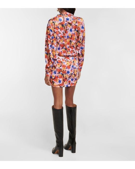 Isabel Marant Red Floral Print Minidress