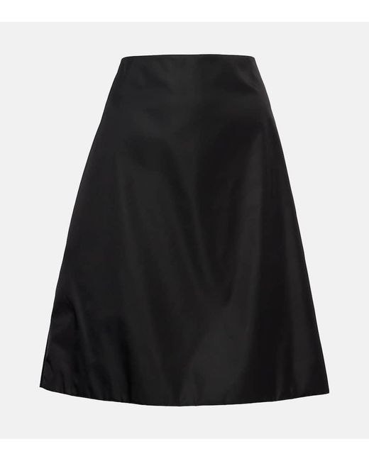 Prada Black Re-Nylon Midi Skirt