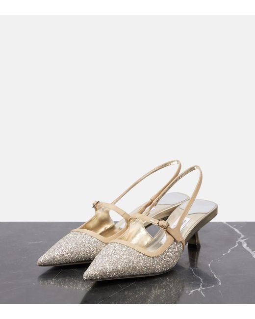 Jimmy Choo Metallic Slingback-Pumps Didi 45 Mit Glitter