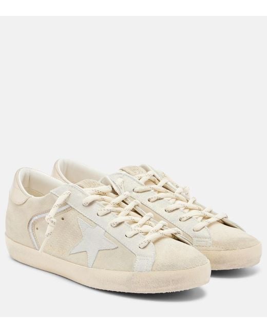 Golden Goose Deluxe Brand White Super Star Suede Sneakers