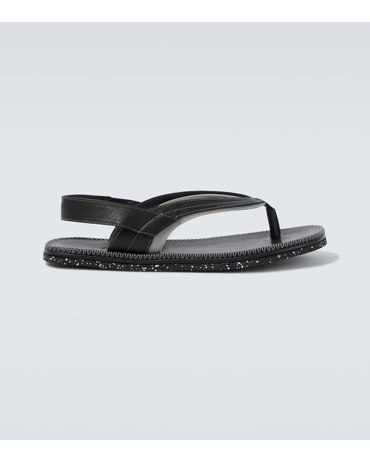 Kiko Kostadinov Black Andras Leather Thong Sandals for men