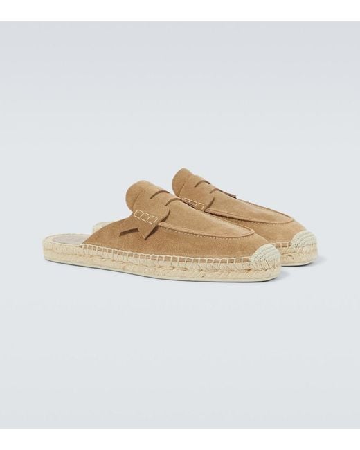 Christian Louboutin White Crosta Suede Espadrilles for men