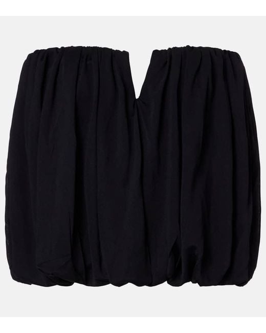 Isabel Marant Black Amalia Gathered Top