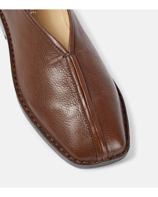 Lemaire Brown Leather Loafers