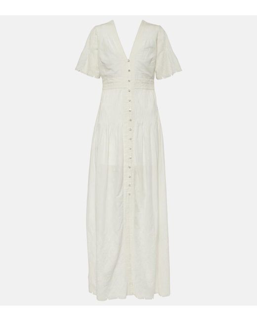 Vestido largo Arushi de algodon bordado Veronica Beard de color White
