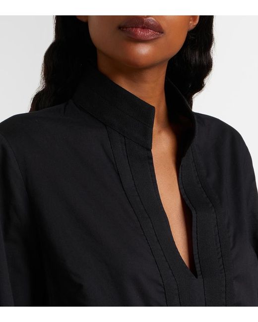Tory Burch Black Cotton Poplin Tunic