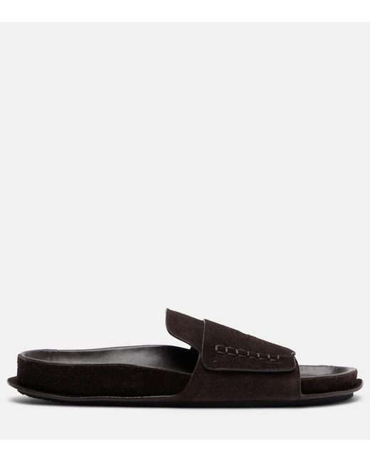 Jacquemus Black Suede Slides