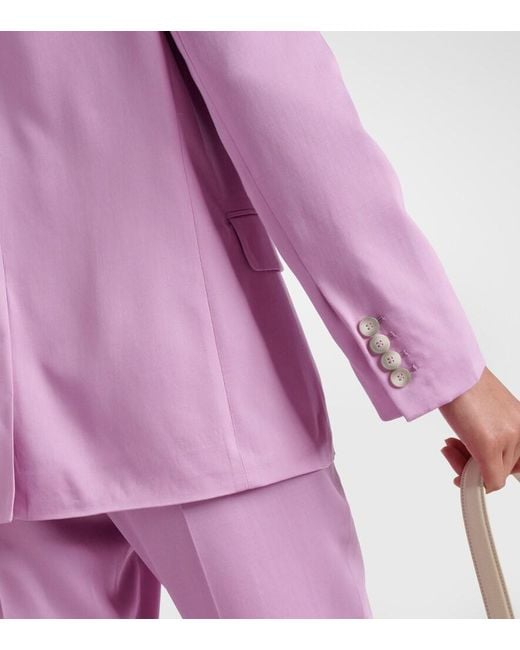 Joseph Pink Jaden Double-Breasted Blazer