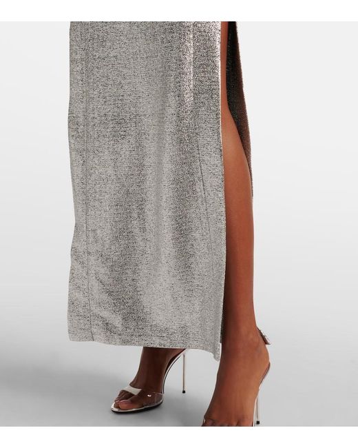 Rabanne Gray Embellished Maxi Skirt