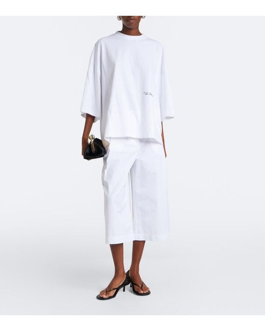 Jacquemus White Le Palmier Printed Cotton Jersey T-Shirt