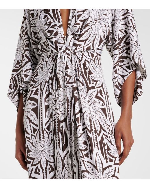 Melissa Odabash White Eloise Printed Maxi Dress
