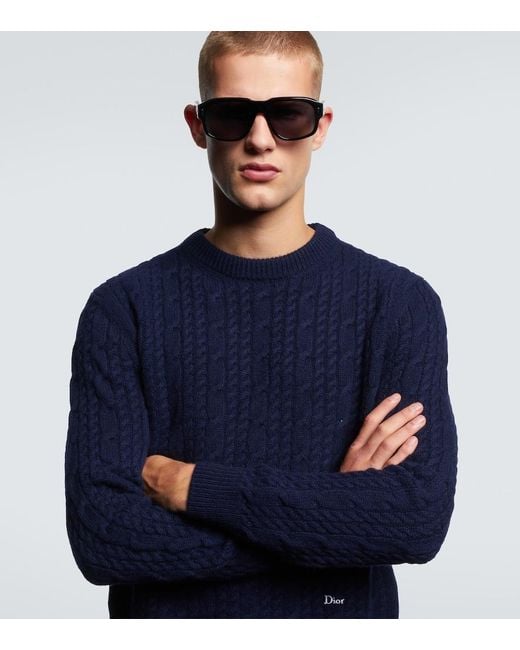 Dior Brown Diortailoring N1I Square Sunglasses for men