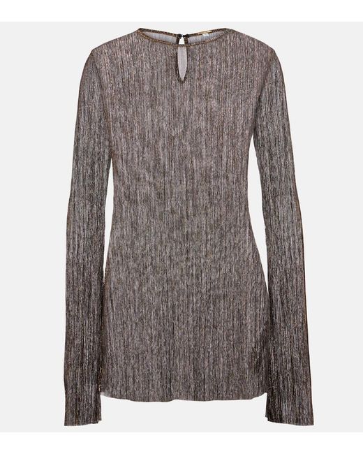 Top Loretta Con Paillettes di Cala De La Cruz in Gray