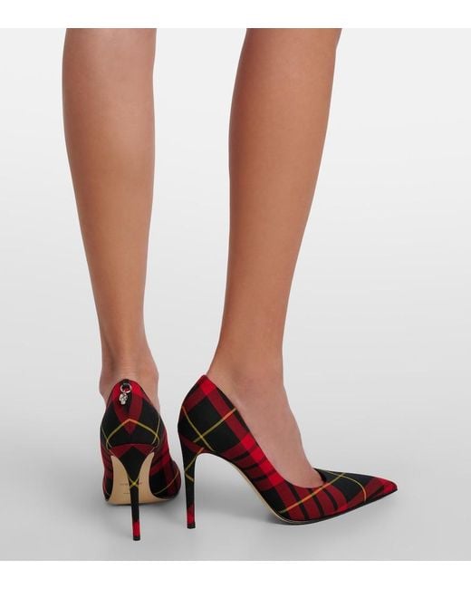 McQueen Red Skull Macqueen Tartan Pumps