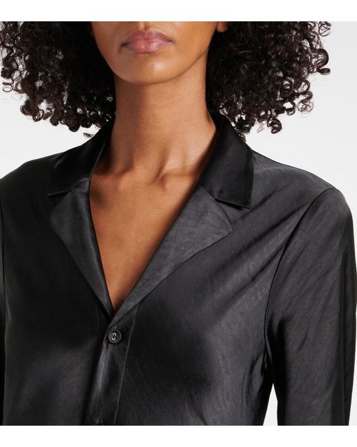 Proenza Schouler Black Label Amelie Satin Midi Dress