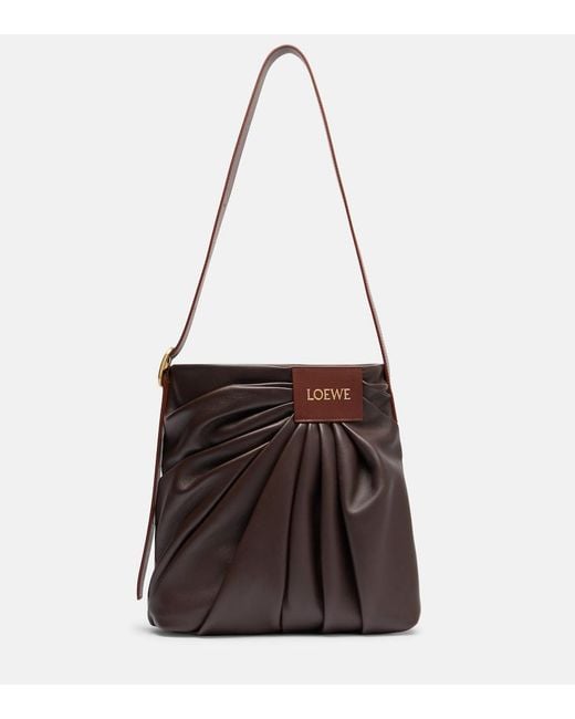 Loewe Brown Draped Leather Tote Bag