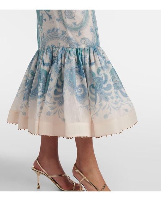 Abito Lungo Illuminate di Zimmermann in Blue