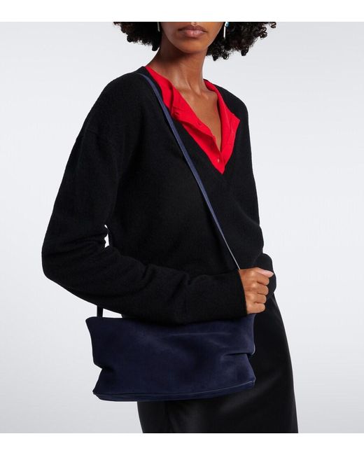 Aesther Ekme Blue Nina Mini Suede Clutch